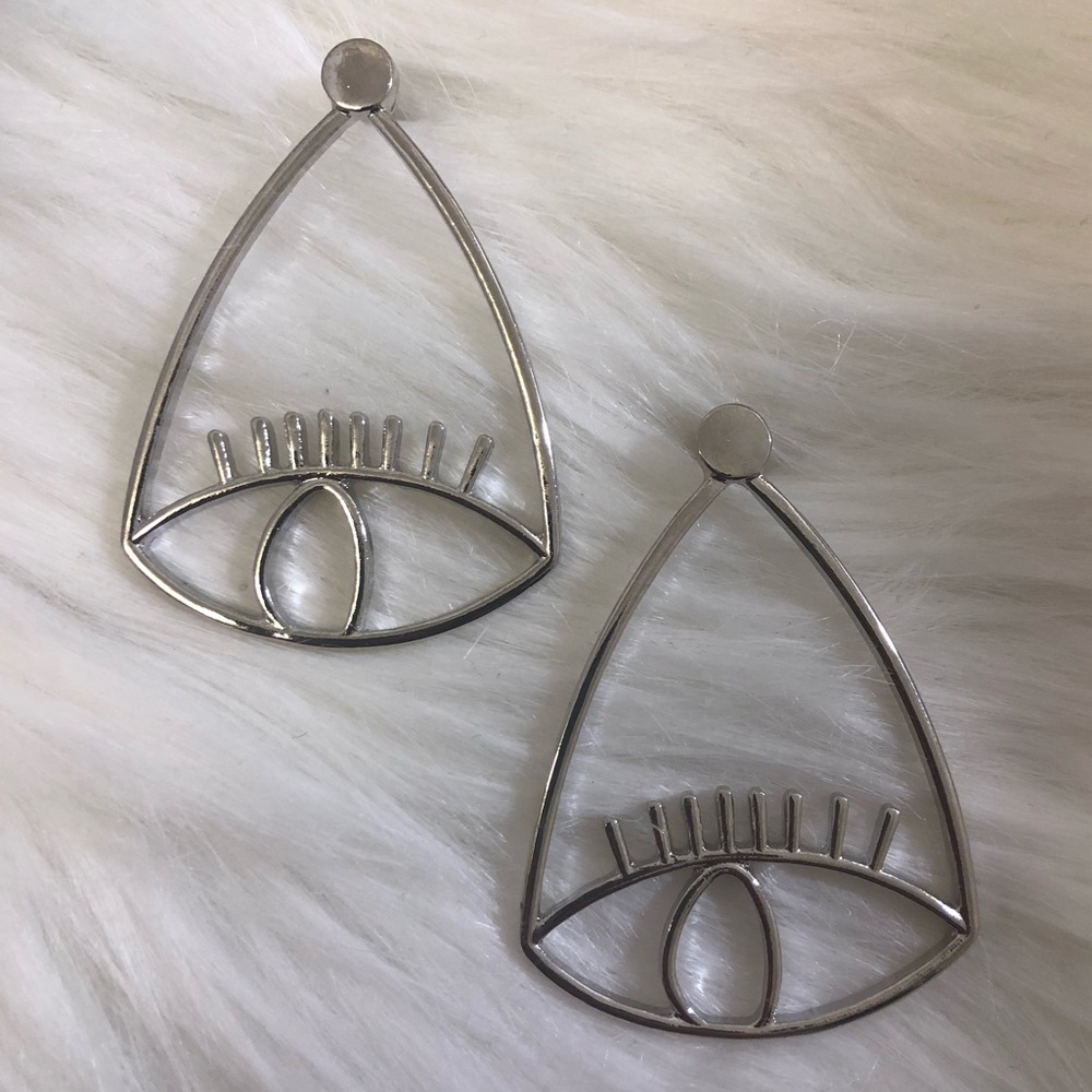 Geometric Evil Eye Earrings